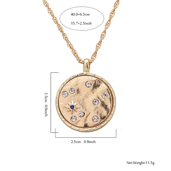 Silver and gold necklace - Picture 4 of 4